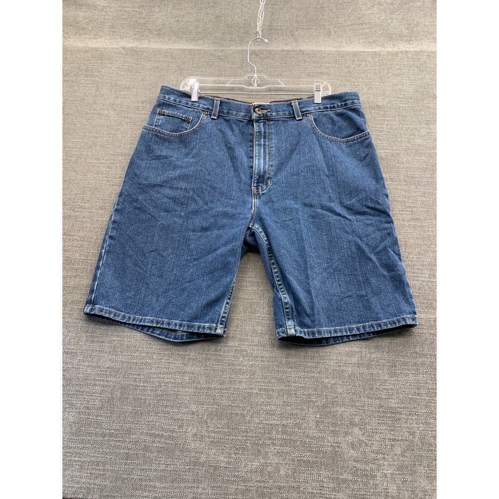 St Johns Bay Shorts Mens 38 Blue Denim‎ Cotton High Rise Classic Everyday Wear